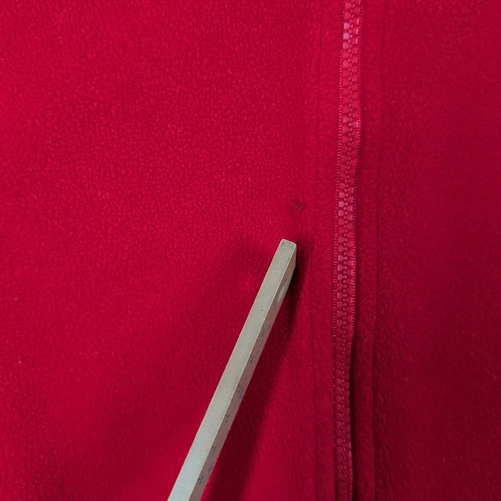 The North Face Jacket‎ Men's M Red Black Fleece Full Zip Outdoor Logo